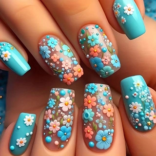 24 unids/set de uñas postizas  - Nail Art Press On reseña y precio