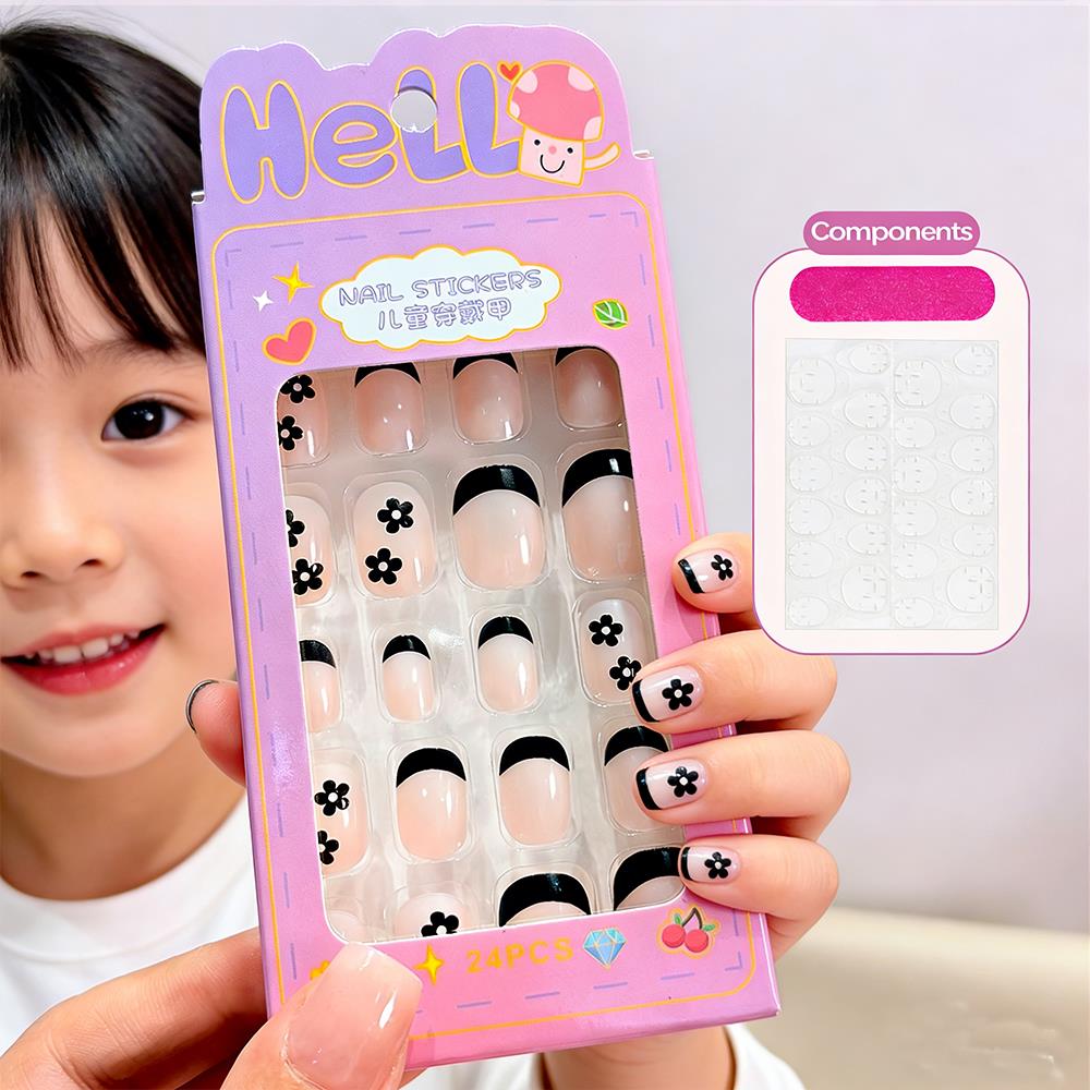 24 Uñas Postizas Infantiles co - Nail Art Press On reseña y precio
