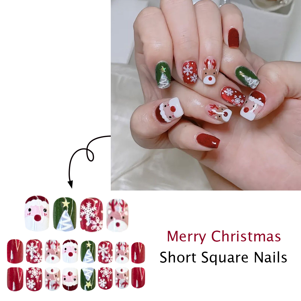 Uñas Postizas Navideñas con Di - Nail Art Press On reseña y precio