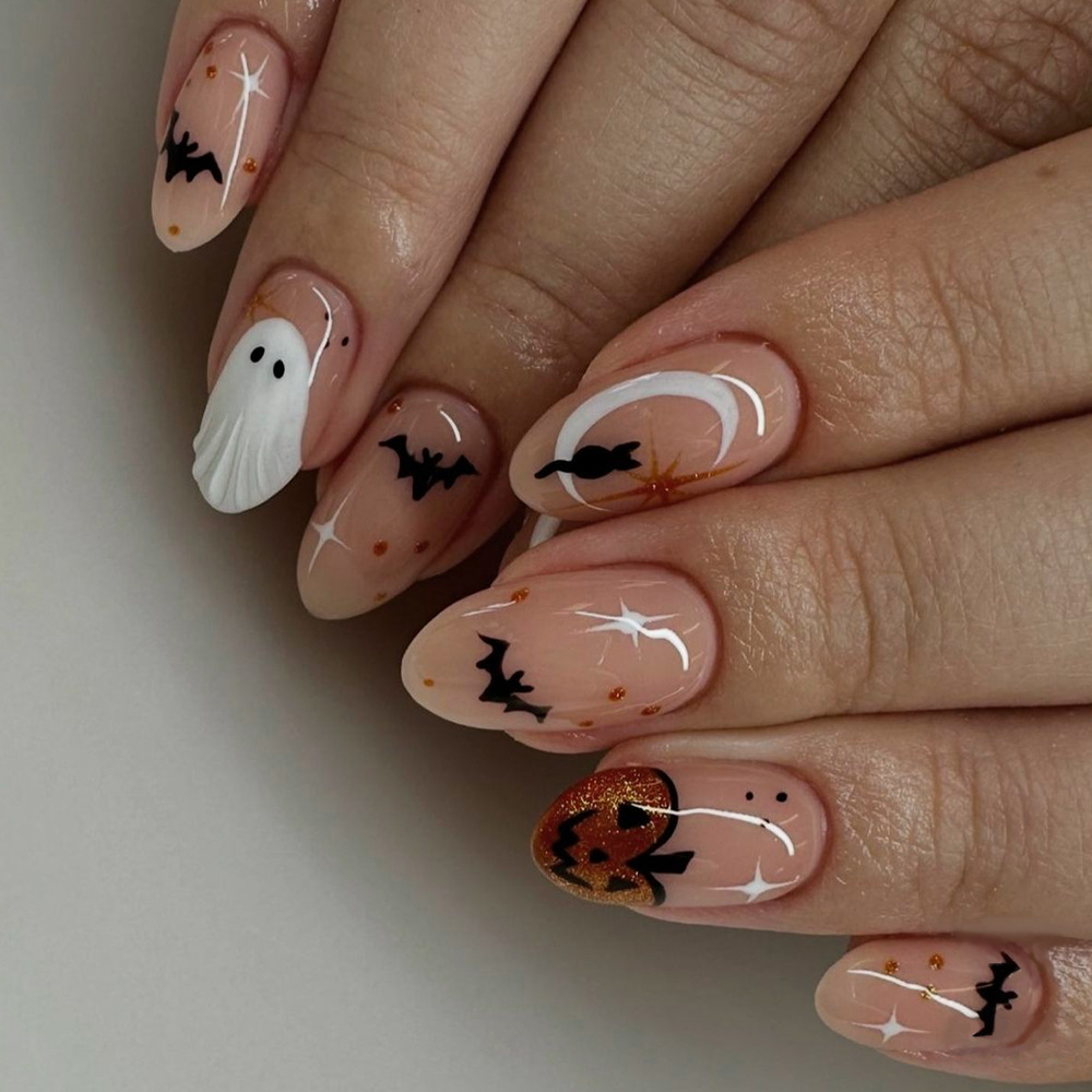 24 Uds. De uñas simples con pr - Nail Art Press On reseña y precio