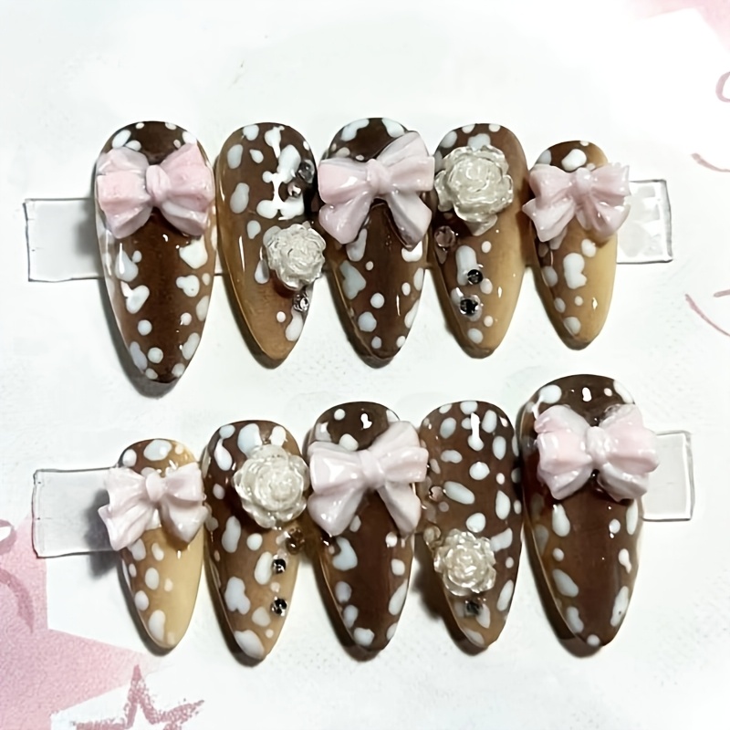 10 unidades de uñas postizas c - Nail Art Press On reseña y precio